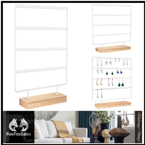 Holz-Metall Ohrringständer | 88 Löcher | 4 Ebenen - Bild 1 von 7