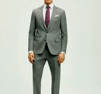 2024 BROOKS BROTHERS Explorer 灰色摄政全套 38S 羊毛 — 第 1/4 张图片