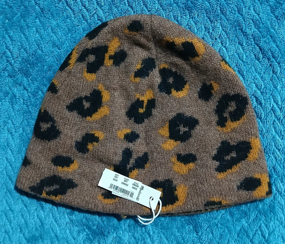 Gorro Madewell Lana Merino Marrón Estampado Animal Talla Única Cálido Acogedor Foto 1 de 2