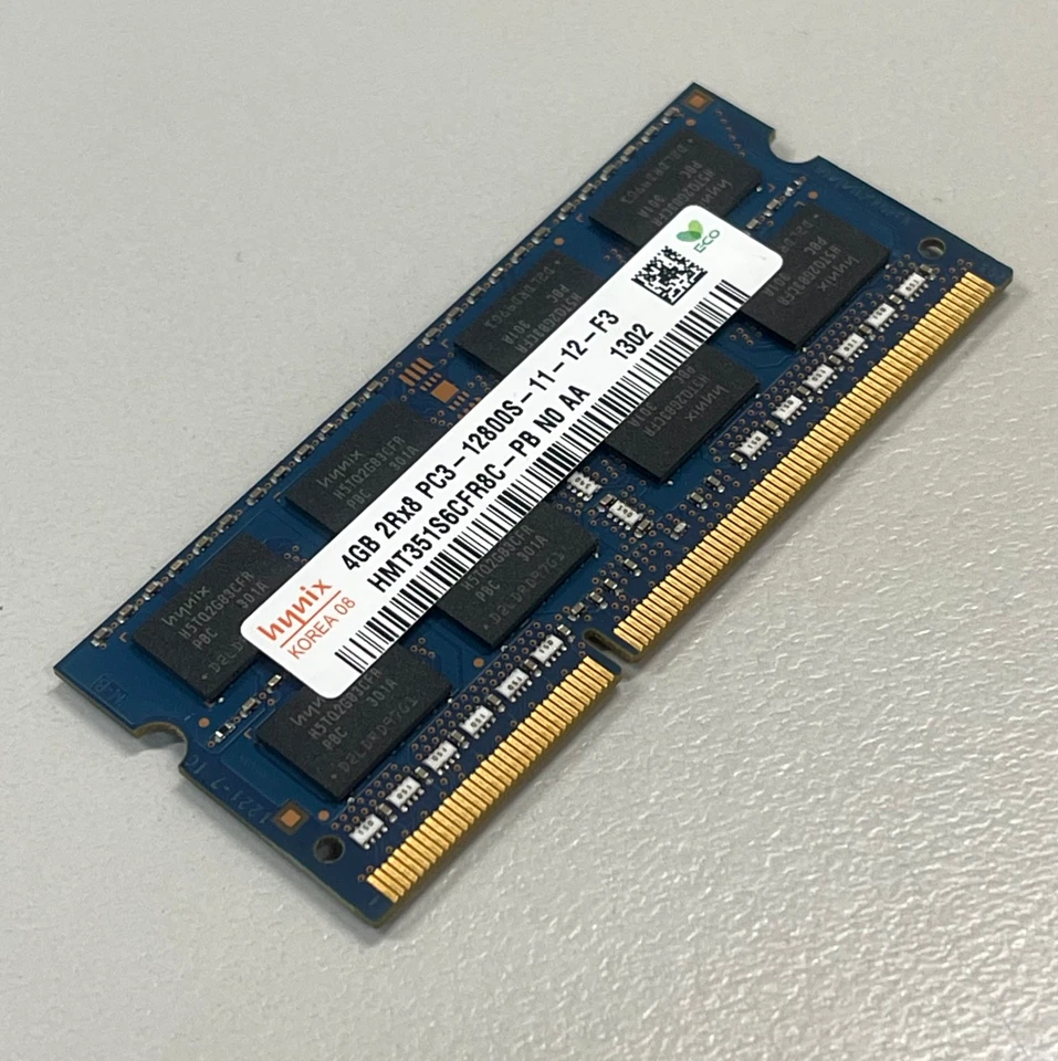SK Hynix 4GB DDR3 RAM PC3-12800 1600MHz non-ECC Unbuffered CL11 HMT351S6CFR8C-PB - Image 1 of 4