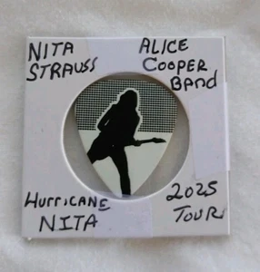 Nita Strauss The Alice Cooper Band Hurricane Nita 2025 Tour Issued Guitar Pick - Picture 1 of 4