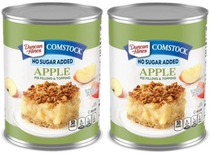 Duncan Hines No Sugar Added Cherry Pie Filling Topping Comstock, 20 oz (2 Cans) - Picture 1 of 2