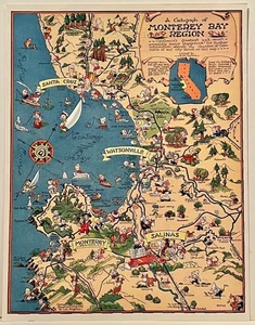 Ruth Taylor White / Cartograph of Monterey Bay Region California's Greatest - Bild 1 von 2