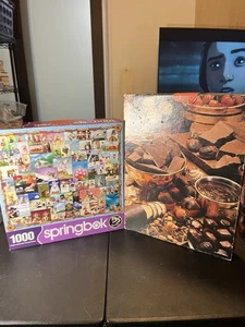 puzzle lot 2 Springbok puzzles 500 And 1000 Animal Quackers, Dreamy Creamy Cho - Picture 1 of 9