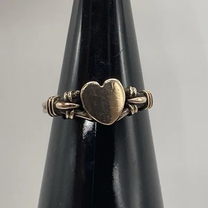 Süßer Herz Ring 9 kt Rotgold Größe M 375 gepunzt Liebe Romantik Vintage - Bild 1 von 10