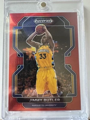 JIMMY BUTLER #/299 ROJO 2022 23 Panini Prizm Selecciones del draft PRIZM #25 Marquette Foto 1 de 3