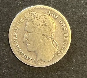 Belgique - Léopold Ier -  Rare et Jolie monnaie de 1/4 de Franc 1834  (2) - Imagen 1 de 2