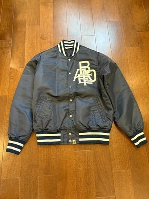 BAPE Navy Nylon Stadium Jacket M 2000s Rare Condition Used - Image 1 of 4