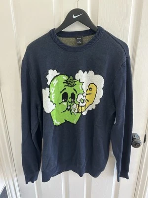Huf - Smoking Apple Worm Sweater Navy Blue - Image 1 of 4