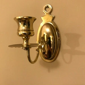 Brass Candleholder Sconce Single Arm - Bild 1 von 12