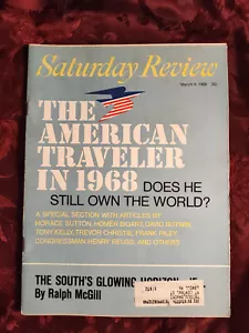 Saturday Review March 9 1968 AMERICAN TRAVELER TRAVEL Ralph McGill  - Picture 1 of 1
