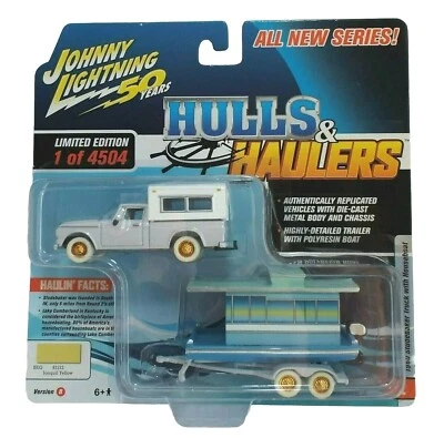 Casa flotante Johnny Lightning White Lightning Hulls & Haulers 1960 Studebaker Truck Foto 1 de 3
