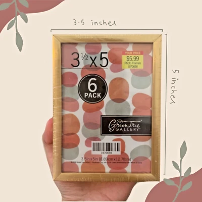 Marco Dorado 5x3.5 Elegante, Pantalla de Alta Calidad para Fotos y Arte! Pack de 5! Foto 1 de 3