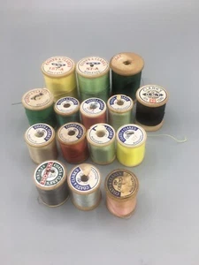 15 Coats & Clark's Assorted Size & Color Mercerized Sewing Thread Vintage - Picture 1 of 11