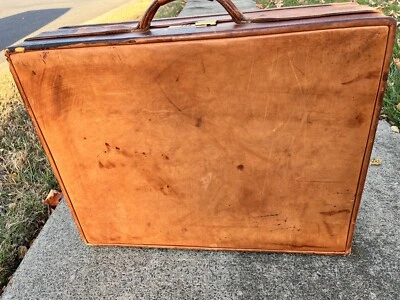VTG Large  Hartmann Belting Leather Suitcase Luggage Case 26" Rare Collectable - Image 1 of 4