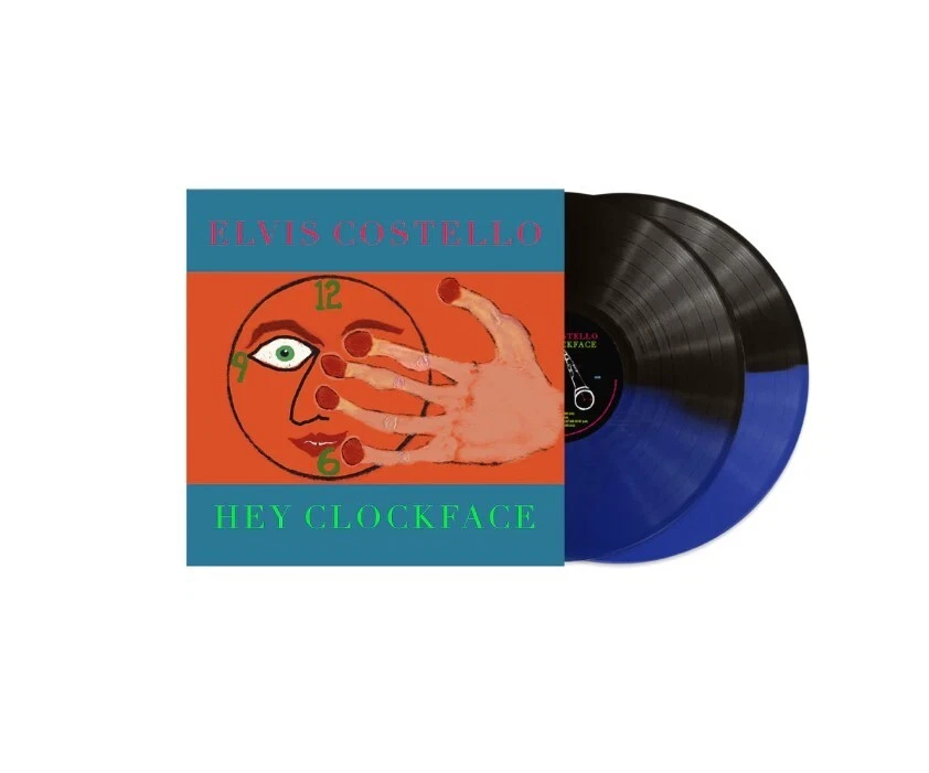 Hey Clockface - Elvis Costello - Limited Edition Blue/Black Split 2 LP Vinyl NEW Foto 1 de 1