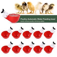 12 PCS Automatic Water Cups Poultry Drinker Waterer Chicken Duck Quail Drinking