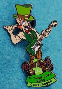 COPENHAGEN ST PATRICK'S LEOPARD SKIN PANTS LEPRECHAUN GUITAR Hard Rock Cafe PIN - Picture 1 of 1