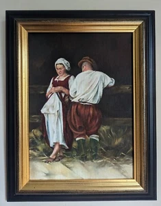 FINE ORIGINAL OIL PORTRAIT FRAMED CHARMING PAINTING (5) - Picture 1 of 15