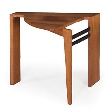 Post-Modern Ebony Hardwood Accent Table w/ Dovetailed Corners, circa 1987 