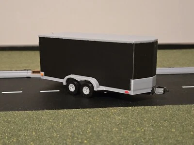 Custom 1/50 Scale Cargo Trailer in Black - Image 1 of 4