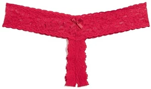 Hanky Panky 175952 Womens Lace Low Rise Crotchless Thong Red Size One Size - Picture 1 of 2
