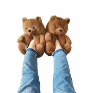 teddy bear slippers-warble teddy bear slipper - Picture 1 of 19