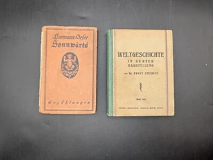German Vintage Book Lot Weltgeschichte in kurzer Darstellung + Sonnwärts - Picture 1 of 13