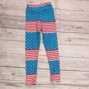 Girls lularoe flag patriotic leggings - Picture 1 of 2