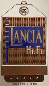 LANCIA TORINO HIFI PLACCA PER RADIATORE AUTO IN SMALTO MODELLO PICCOLO - Picture 1 of 8