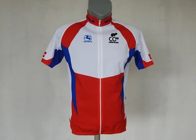 Camiseta deportiva de ciclismo para hombre Giordana blanca roja con cremallera completa talla L CC95 Foto 1 de 4