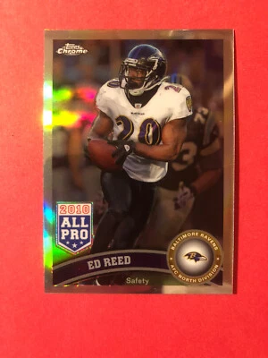 2011 Topps Chrome Ed Reed #158 REFRACTOR - Image 1 of 2