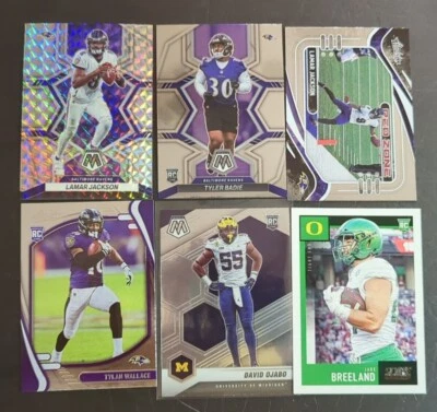 🏈Baltimore Ravens Lot Lamar Prizm Badie RC Wallace RC Ojabo RC Breeland RC - Image 1 of 4