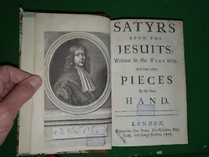 1703 SATYRS UPON THE JESUITS WRITTEN IN THE YEAR 1679 BY JOHN OLDHAM REMAINS - Picture 1 of 19