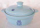 Vintage Hall ?Cronin Blue Tulip? Casserole With Lid By Hall, Usa- Mint Condition