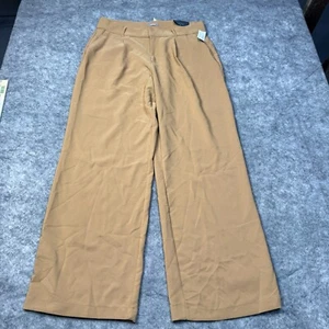 Maurices Dress Pants Womens Size 16 Beige Wide Leg Trouser Career High Rise NEW - Picture 1 of 13