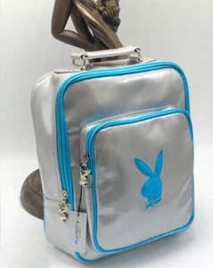 Playboy Rucksack Damen Grau | Himmelblau Lack Neu mit Etikett - Bild 1 von 4