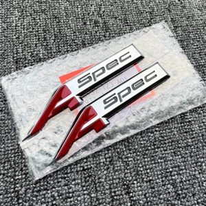 ORIGINALE per ACURA ILX TLX USDM A-SPEC SINISTRA E DESTRA HONDA SET EMBLEMA CROMATO ROSSO - Foto 1 di 4