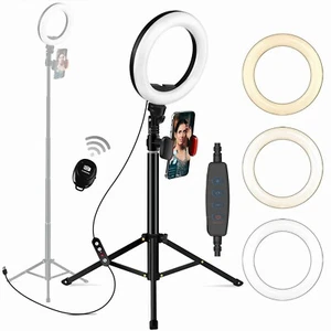 Anello Luminoso LED da 10.2" per Selfie con Supporto Treppiedi FOR Tik Tok - Foto 1 di 11
