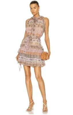 Zimmermann Luminouse Ribbon Swing Mini Dress 100% Silk $ 795 - image 1 of 4