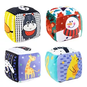 Soft Cloth Rattle Ball Baby For 0-36 Months Stuffed Baby Play Ball Sensory - Picture 1 of 16