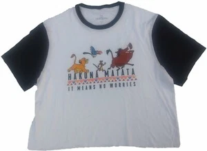 Lion King Timon Pumba Simba Juniors Women's Crop Top T-Shirt - Picture 1 of 2