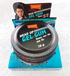 Lolane HEAD UP GEL GUM Style Hair Strong Hold Hair Shiny Man Smart Handsome 75g.