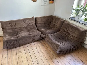 Ligne Roset Togo Sofas, Alcantara braun , 2sitzer, 1sitzer, Ecksofa - Bild 1 von 12