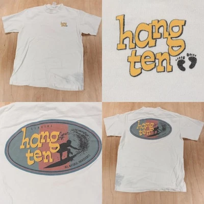 Camiseta HANG TEN Todos los Ingredientes Naturales MEDIANA De Colección Años 90 EE. UU. Punto Único Surf Foto 1 de 4