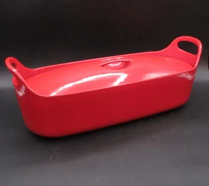 Rosenlew Sarpaneva Fish Terrine Tureen Red Cast Iron Enamel Finland - Picture 1 of 22