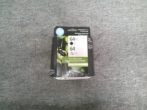 3YP23AN NEW Genuine HP 64XL High Yield Black 64 Tri-color Ink Set 09/2026 - Zdjęcie 1 z 1