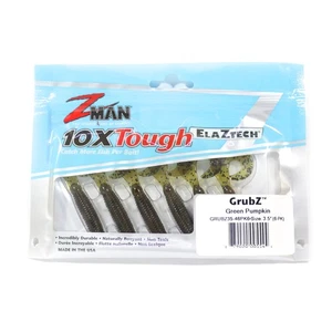 Zman Soft Lure GrubZ 3.5 Inch 6/Pack Green Pumpkin (5544) - Picture 1 of 6