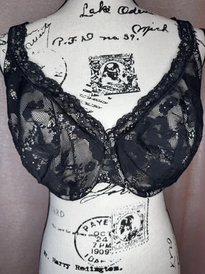 Sexy Sujetador Cacique Ligeramente Forrado Cobertura Completa 38G Con Aros Negro Beige Talla Grande Foto 1 de 4