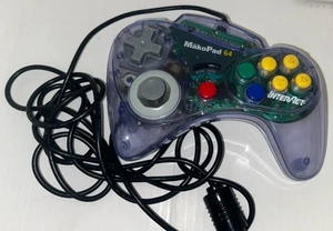 Vintage Clear N64 Nintendo 64 Retro Game Controller Mako Pad 64 Interact FUNKTIONIERT - Bild 1 von 7